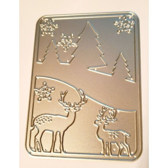 Metal Cutting dies dear and winter wonderland scene Lot of 2 scrapbooking/card m - Picture 5 of 5